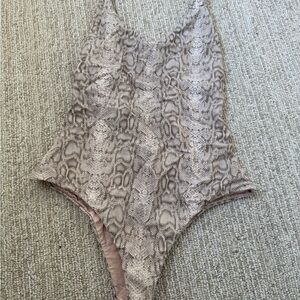“The Girl and the Water” Snakeskin One-Piece Swimsuit
